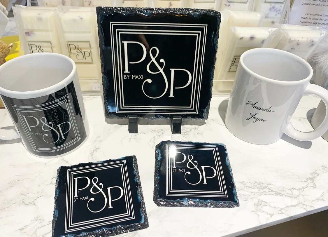 2 Mugs & 2 Coasters and 14cm Slate - Business Meeting Pack (Personalised) - Image 6
