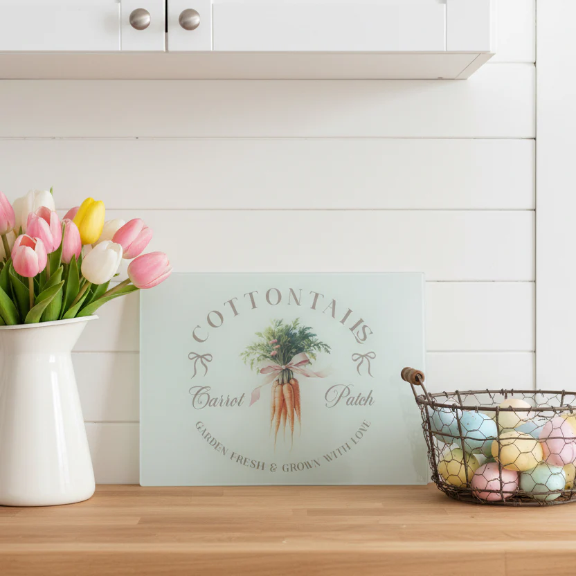 Carrot Patch Vintage Spring Chopping Board A3 - Image 2