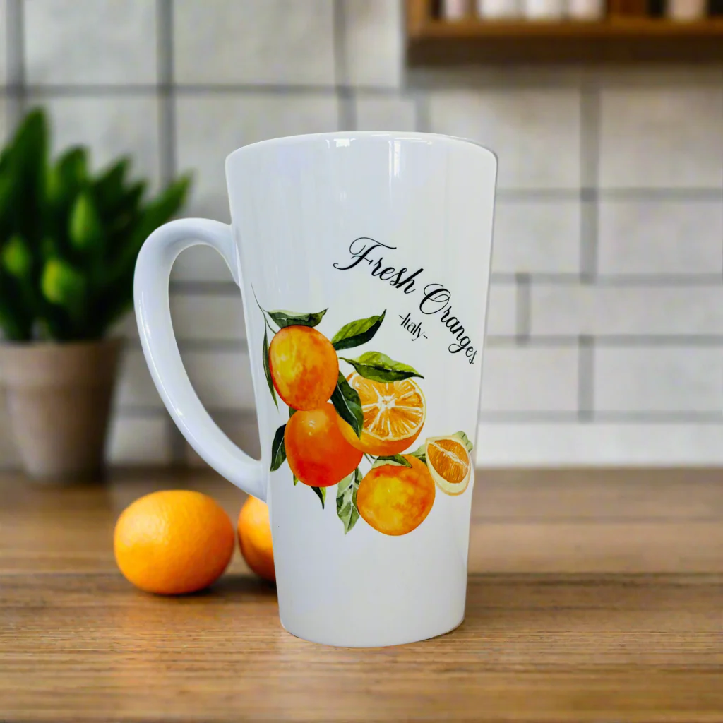 Fresh Oranges of Italy 17oz Latte Mug