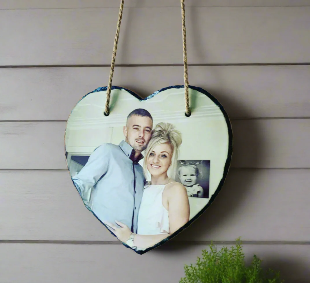 Gloss Heart Hanging Slate (19cm) - Image 3