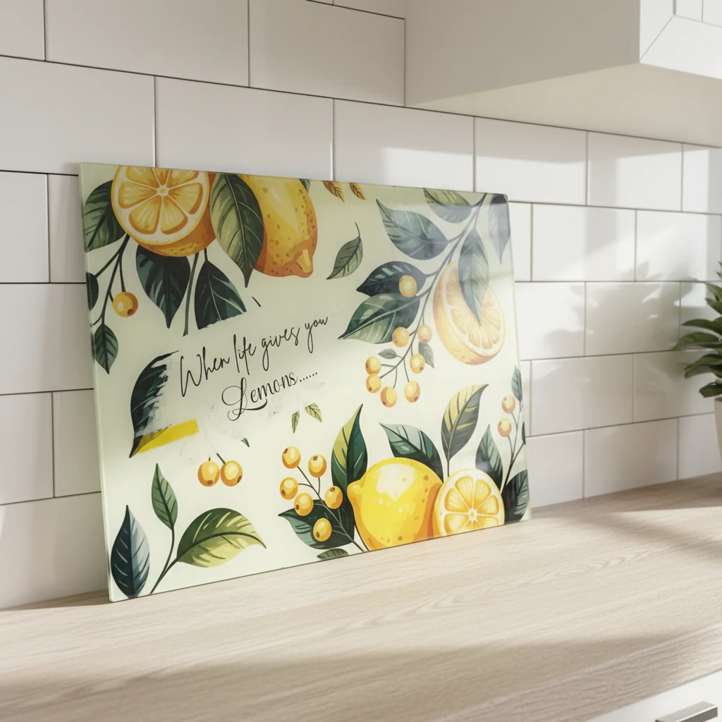 When life gives you Lemons A3 Chopping Board
