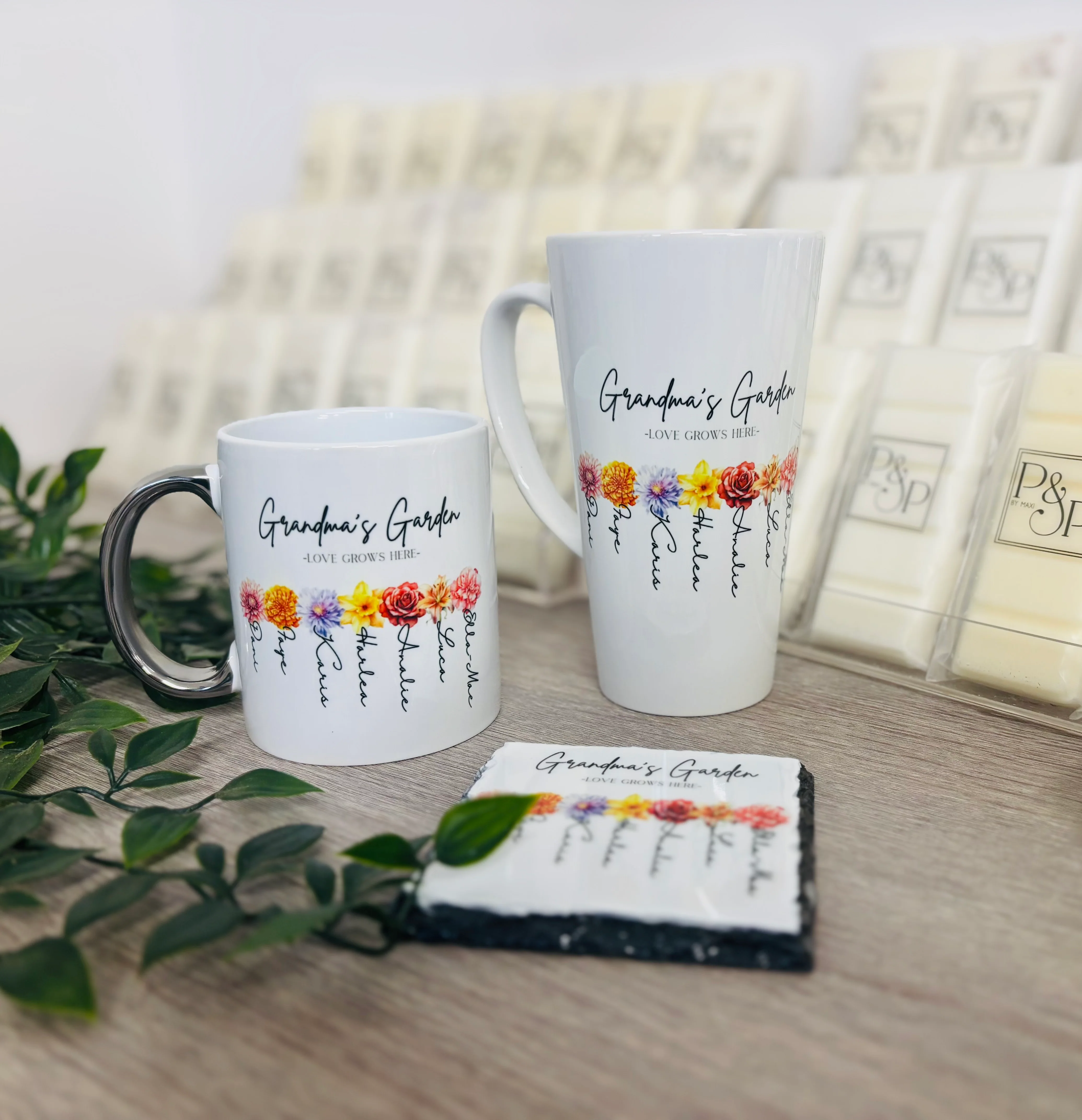 “Love Grows Here” Mugs - Personalised - Image 2