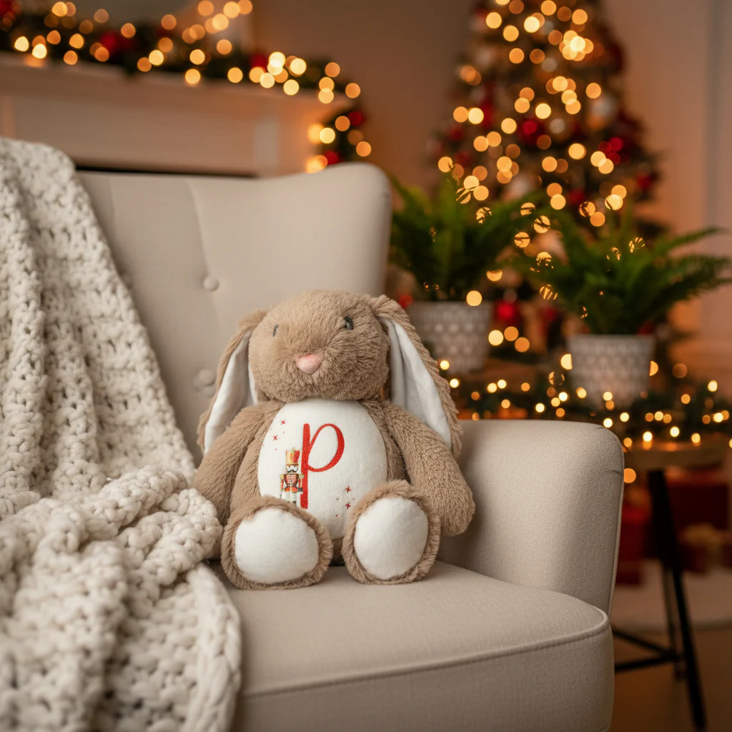 Nutcracker Initial Floppy Rabbit Plush Teddy