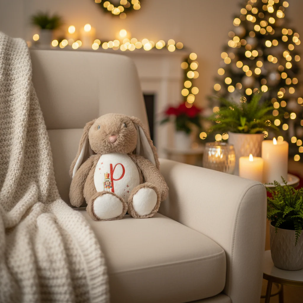 Nutcracker Initial Floppy Rabbit Plush Teddy - Image 2