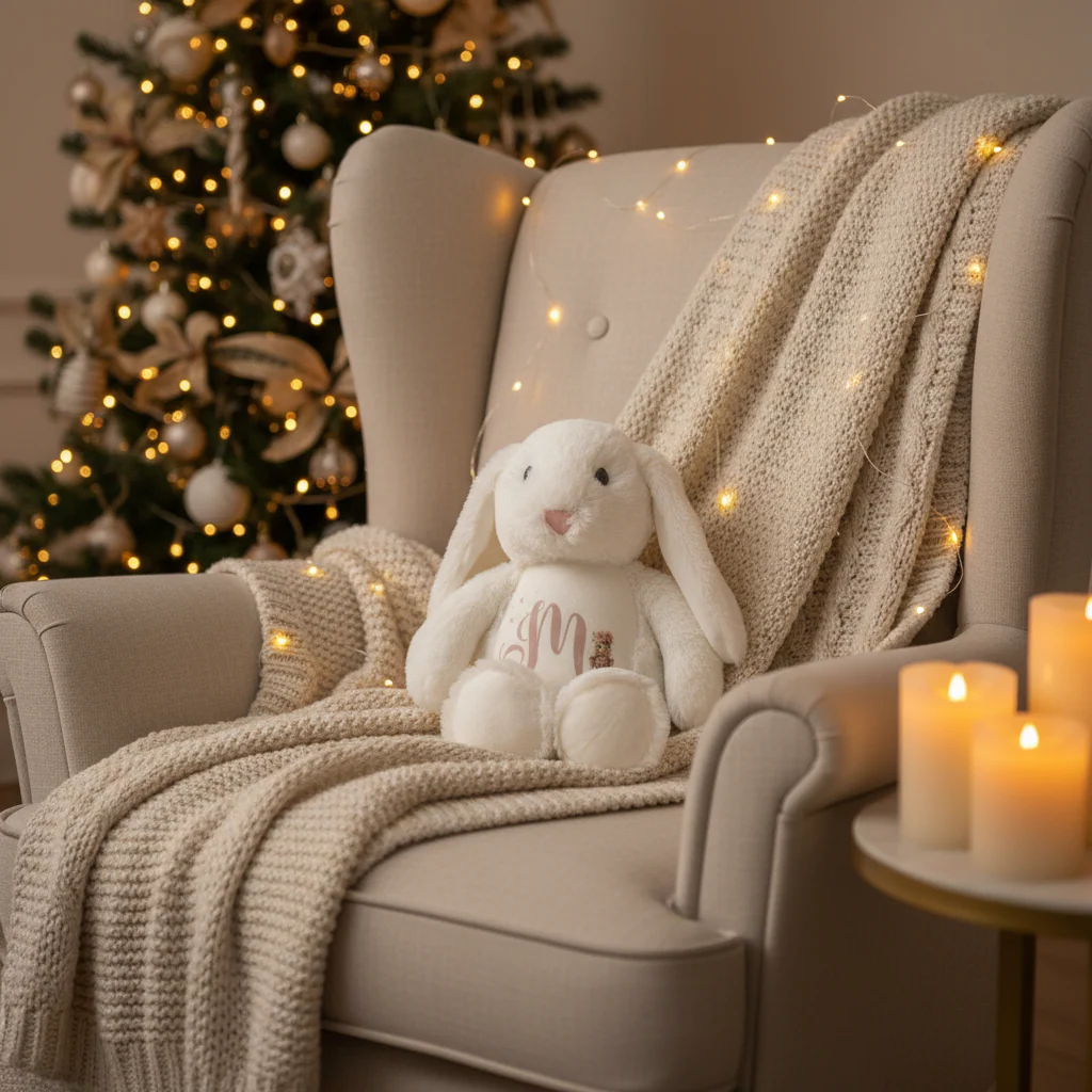 Initial Nutcracker Floppy Rabbit Plush Teddy - Image 2
