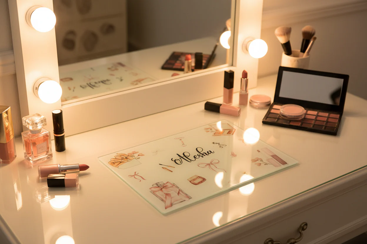 Rectangle Smooth Makeup Glass Board - Image 2