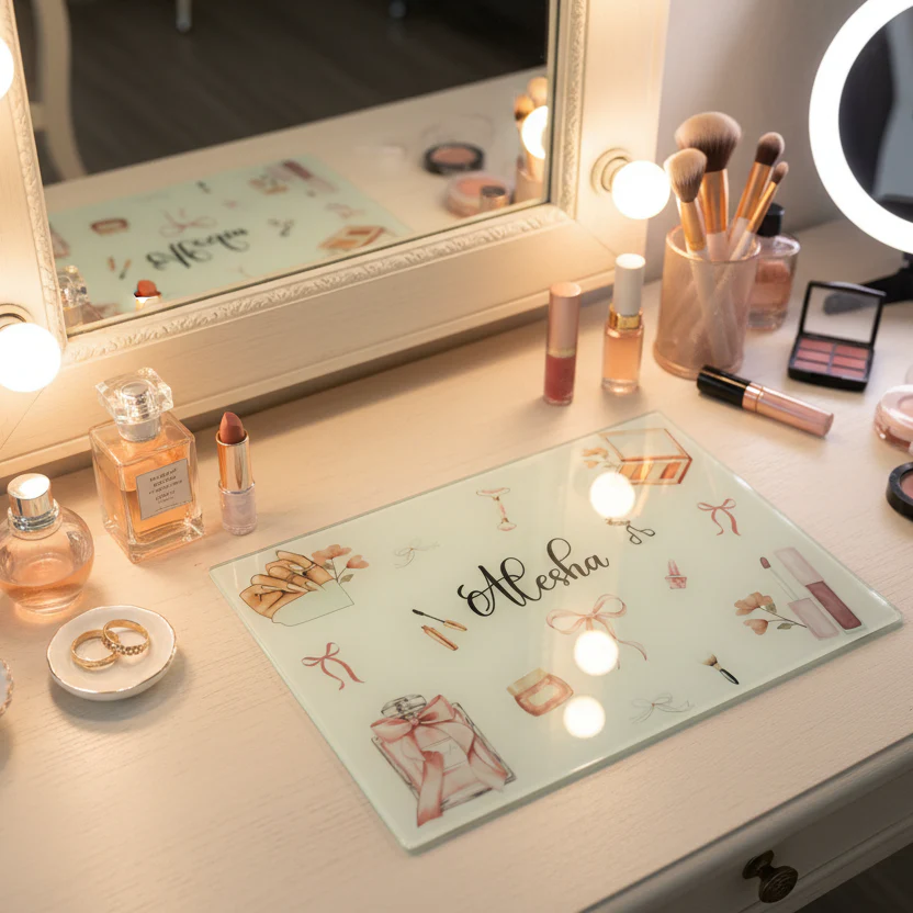 Rectangle Smooth Makeup Glass Board - Image 3