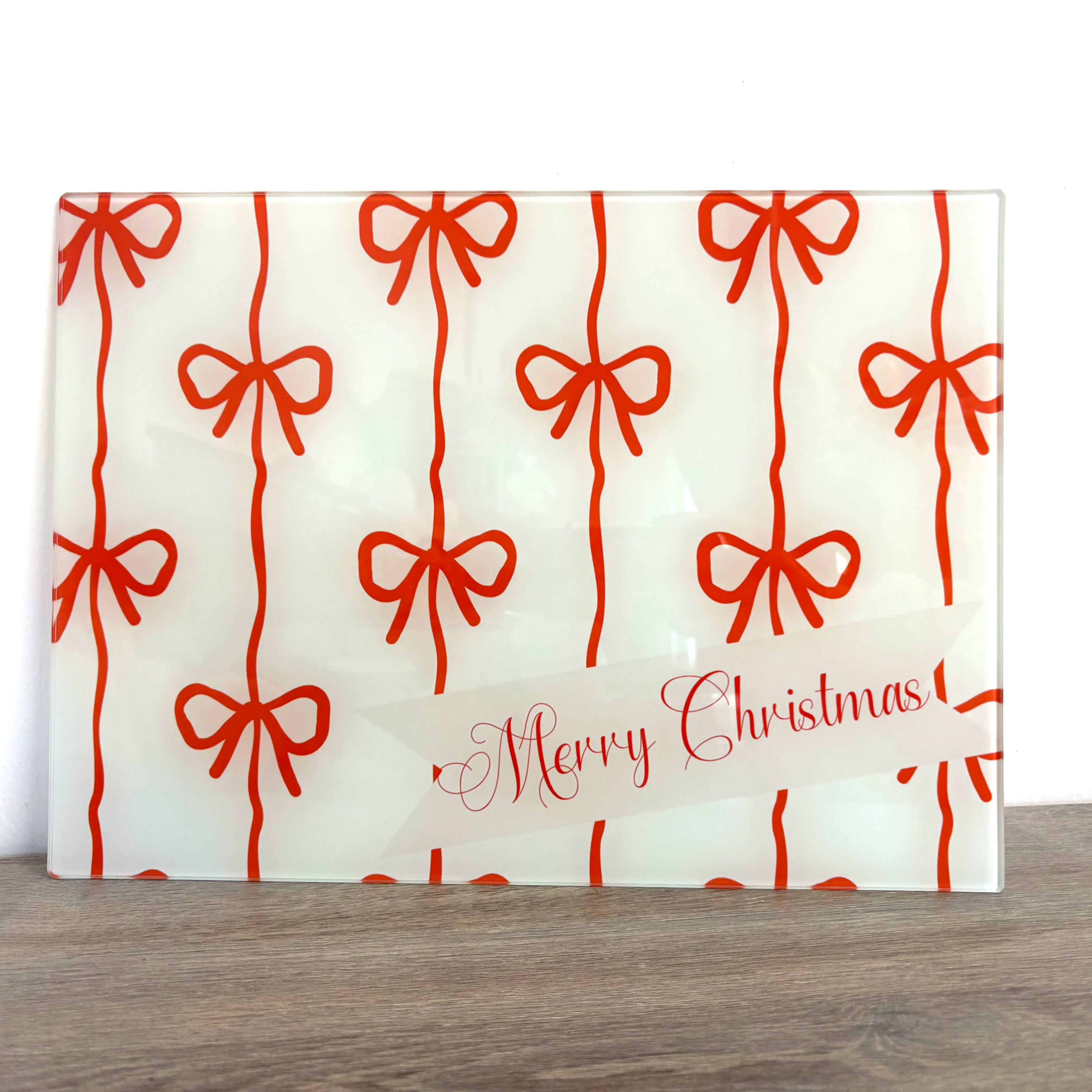 Red Bow Chopping Board/ Splashback A3 - Image 2
