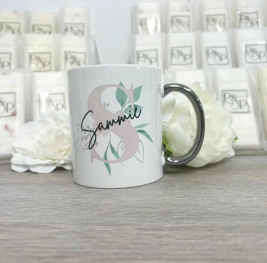 Silver Handle Initial And Name Mug - Image 2