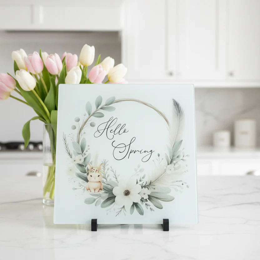 Hello Spring Wreath Splashback - Image 2