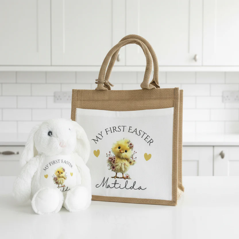 Chick Design Teddy and Tote bag Bundle