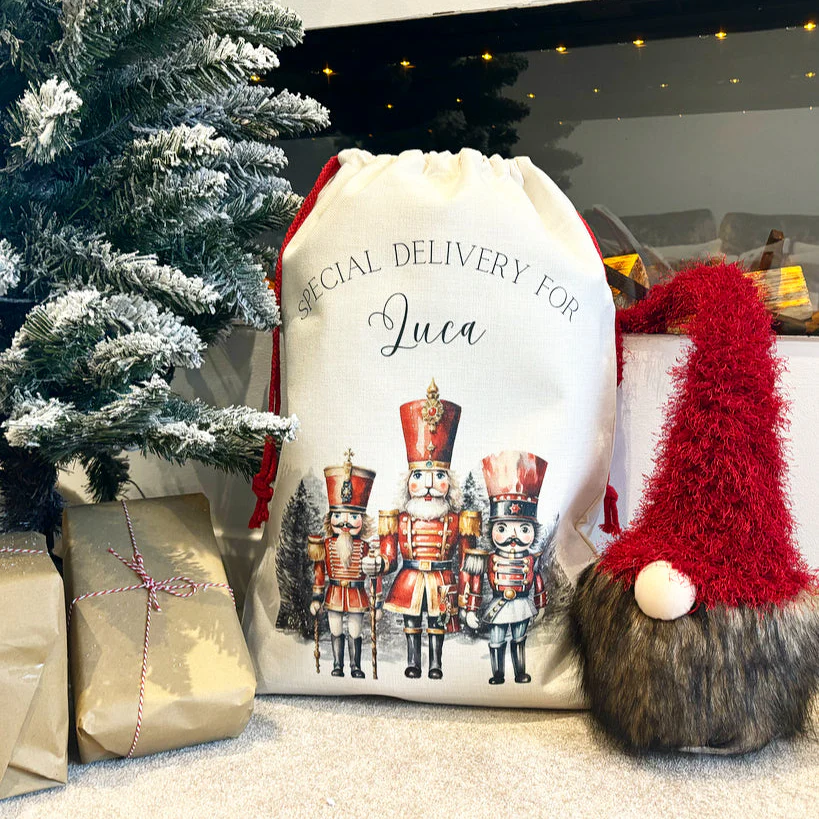 Santa Sack Trio of Nutcrackers