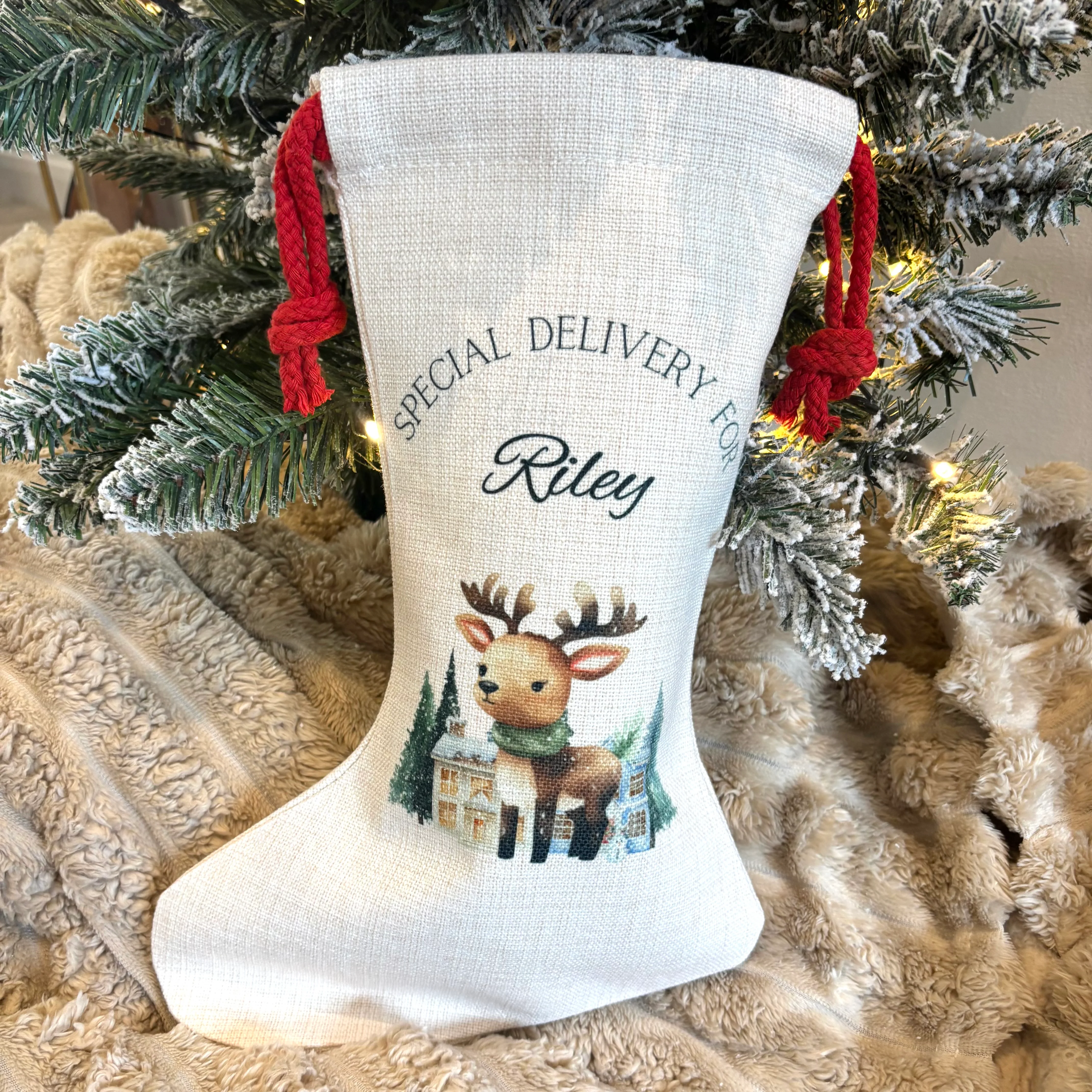 Reindeer Village Santa Sack - Image 2