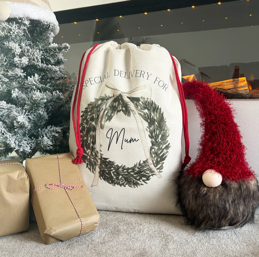 Santa sack Wreath and Bow - Image 2